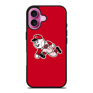 CINCINNATI REDS MASCOT MLB BASEBALL TEAM LOGO iPhone 16 Plus Case Cover
