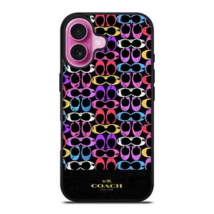COACH NEW YORK COLORFULL PATTERN EMBLEM iPhone 16 Plus Case Cover