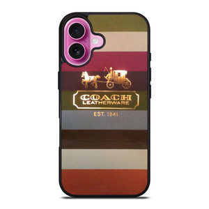 COACH NEW YORK LEATHERWARE LOGO iPhone 16 Plus Case Cover