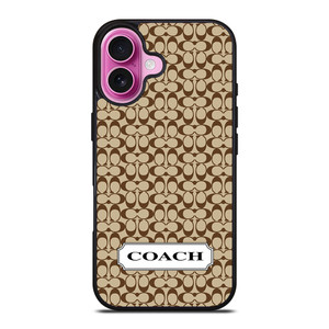 COACH NEW YORK LOGO EMBLEM PATTERN iPhone 16 Plus Case Cover