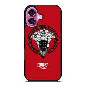 CROOK AND CASTLES BANDANA RED iPhone 16 Plus Case Cover CROOK AND CASTLES BANDANA RED iPhone 16 Plus Case Cover