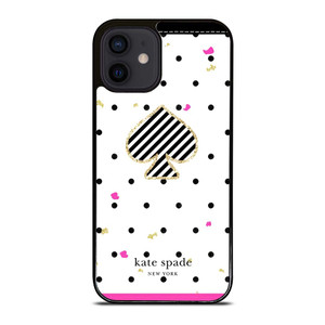 KATE SPADE NEW YORK LOGO POLKADOTS ICON iPhone 12 Mini Case Cover