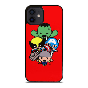 KAWAII CAPTAIN AMERICA HULK THOR WOLVERINE Marvel Avengers iPhone 12 Mini Case Cover