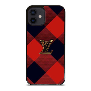 LOUIS VUITTON LV LOGO PATTERN RED iPhone 12 Mini Case Cover