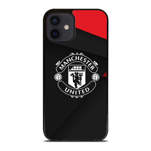 MANCHESTER UNITED LOGO BLACK iPhone 12 Mini Case Cover