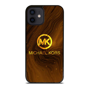 MICHAEL KORS GOLDEN MARBLE LOGO ICON iPhone 12 Mini Case Cover