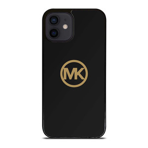 MICHAEL KORS MK LOGO BLACK GOLD iPhone 12 Mini Case Cover