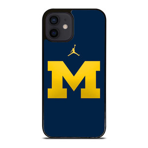 MICHIGAN WOLVERINES AIR JORDAN LOGO FOOTBALL iPhone 12 Mini Case Cover