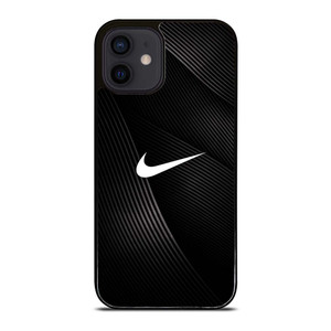 NIKE LOGO BLACK ABSTRACT LINE iPhone 12 Mini Case Cover