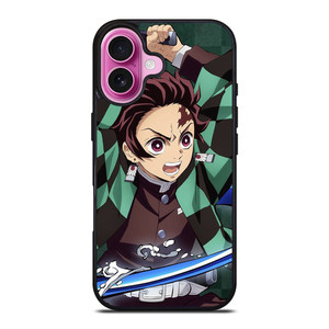 DEMON SLAYER TANJIRO KAMADO ANIME CARTOON iPhone 16 Plus Case Cover DEMON SLAYER TANJIRO KAMADO ANIME CARTOON iPhone 16 Plus Case Cover