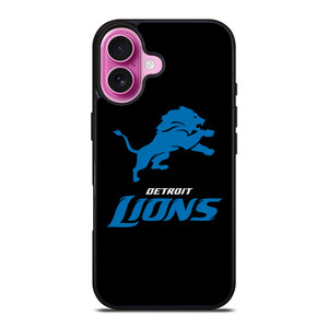 DETROIT LIONS BLACK LOGO iPhone 16 Plus Case Cover