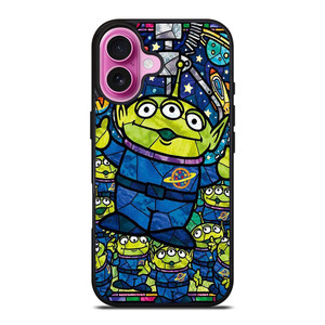 DISNEY TOY STORY ALIEN ART GLASS iPhone 16 Plus Case Cover
