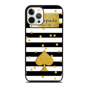 KATE SPADE NEW YORK LOGO GOLDEN POLKADOTS ICON iPhone 12 Pro Case Cover
