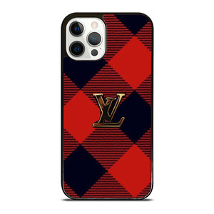 LOUIS VUITTON LV LOGO PATTERN RED iPhone 12 Pro Case Cover