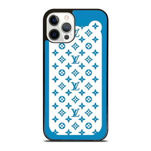 LOUIS VUITTON PATERN ICON LOGO BLUE iPhone 12 Pro Case Cover