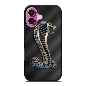 FORD COBRA LOGO CARBON iPhone 16 Plus Case Cover FORD COBRA LOGO CARBON iPhone 16 Plus Case Cover