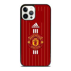 MANCHESTER UNITED FC LOGO FOOTBALL ADIDAS STRIPES iPhone 12 Pro Case Cover