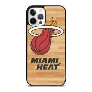 MIAMI HEAT LOGO WOODEN iPhone 12 Pro Case Cover