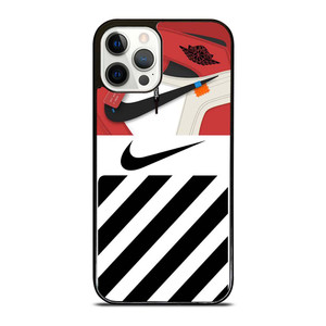 NIKE AIR JORDAN SHOES OFF WHITE LOGO iPhone 12 Pro Case Cover