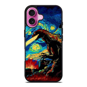 GODZILLA VAN GOGH ART iPhone 16 Plus Case Cover