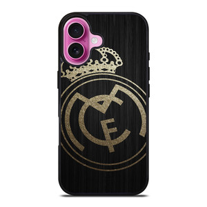 GOLD REAL MADRID LOGO iPhone 16 Plus Case Cover GOLD REAL MADRID LOGO iPhone 16 Plus Case Cover