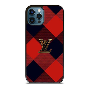 LOUIS VUITTON LV LOGO PATTERN RED iPhone 12 Pro Max Case Cover