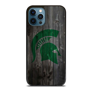 MICHIGAN STATE SPARTANS WOODEN LOGO iPhone 12 Pro Max Case Cover