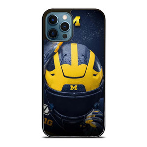 MICHIGAN WOLVERINES LOGO FOOTBALL HELMET iPhone 12 Pro Max Case Cover