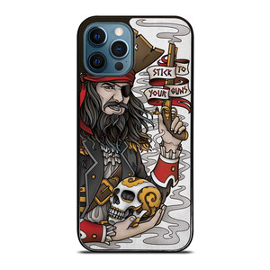 PIRATE STICK TO YOUR GUNS TATTOO iPhone 12 Pro Max Case Cover