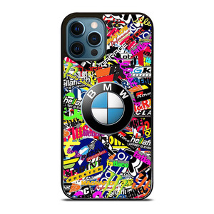 STICKER BOMB BMW LOGO iPhone 12 Pro Max Case Cover