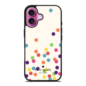 KATE SPADE NEW YORK LOGO COLORFUL POLKADOTS ICON iPhone 16 Plus Case Cover KATE SPADE NEW YORK LOGO COLORFUL POLKADOTS ICON iPhone 16 Plus Case Cover