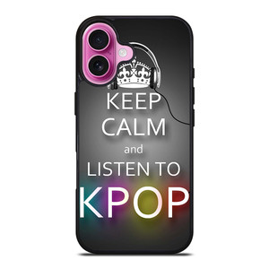 KEEP CALM AND LISTEN KPOP iPhone 16 Plus Case Cover
