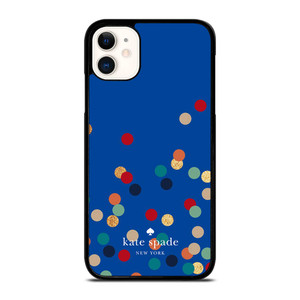 KATE SPADE NEW YORK LOGO SPARKLE POLKADOTS ICON iPhone 11 Case Cover