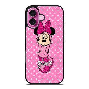LOUIS VUITTON LV LOGO PINK MINNIE MOUSE iPhone 16 Plus Case Cover LOUIS VUITTON LV LOGO PINK MINNIE MOUSE iPhone 16 Plus Case Cover