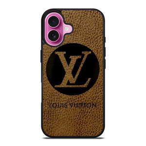LOUIS VUITTON PARIS LV LOGO LEATHER iPhone 16 Plus Case Cover LOUIS VUITTON PARIS LV LOGO LEATHER iPhone 16 Plus Case Cover