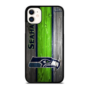 SEATTLE SEAHAWKS WOODEN LOGO iPhone 11 Case Cover