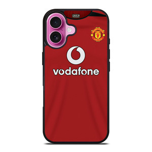 MANCHESTER UNITED FC CLASSIC JERSEY VODAFONE iPhone 16 Plus Case Cover MANCHESTER UNITED FC CLASSIC JERSEY VODAFONE iPhone 16 Plus Case Cover