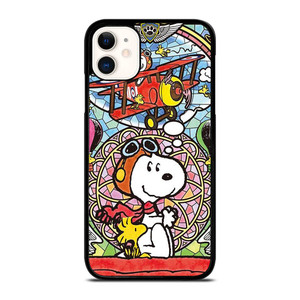 SNOOPY GLASS ART iPhone 11 Case Cover