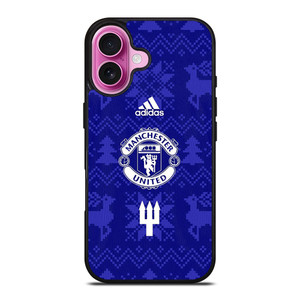 MANCHESTER UNITED FC LOGO FOOTBALL BLUE ICON iPhone 16 Plus Case Cover MANCHESTER UNITED FC LOGO FOOTBALL BLUE ICON iPhone 16 Plus Case Cover