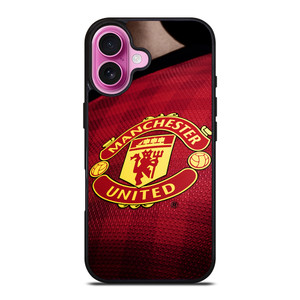MANCHESTER UNITED LOGO JERSEY iPhone 16 Plus Case Cover MANCHESTER UNITED LOGO JERSEY iPhone 16 Plus Case Cover
