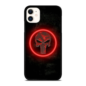 THE PUNISHER SKULL RED GLOW iPhone 11 Case Cover