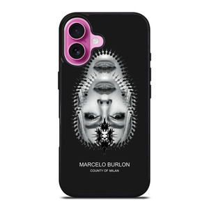 MARCELO BURLON MILAN UPSIDE DOWN FACE iPhone 16 Plus Case Cover MARCELO BURLON MILAN UPSIDE DOWN FACE iPhone 16 Plus Case Cover