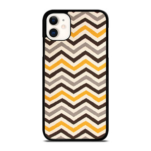 YELLOW BROWN CHEVRON PATTERN iPhone 11 Case Cover