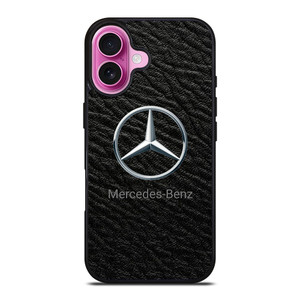 MERCEDES BENZ LOGO ON LEATHER iPhone 16 Plus Case Cover