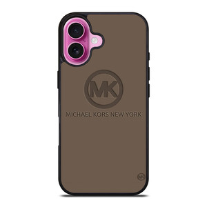 MICHAEL KORS NEW YORK LOGO BROWN iPhone 16 Plus Case Cover