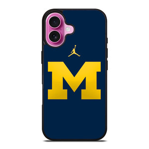MICHIGAN WOLVERINES AIR JORDAN LOGO FOOTBALL iPhone 16 Plus Case Cover