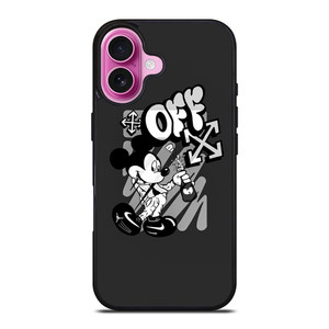 MICKEY MOUSE OFF WHITE LOGO iPhone 16 Plus Case Cover MICKEY MOUSE OFF WHITE LOGO iPhone 16 Plus Case Cover