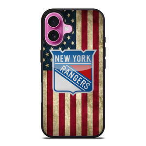 NEW YORK RANGERS NHL AMERICAN FLAG iPhone 16 Plus Case Cover NEW YORK RANGERS NHL AMERICAN FLAG iPhone 16 Plus Case Cover