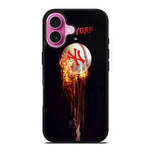 NEW YORK YANKEES FIRE BALL iPhone 16 Plus Case Cover