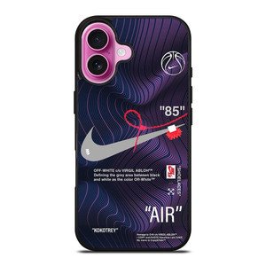 NIKE AIR JORDAN OFF WHITE PURPLE iPhone 16 Plus Case Cover NIKE AIR JORDAN OFF WHITE PURPLE iPhone 16 Plus Case Cover